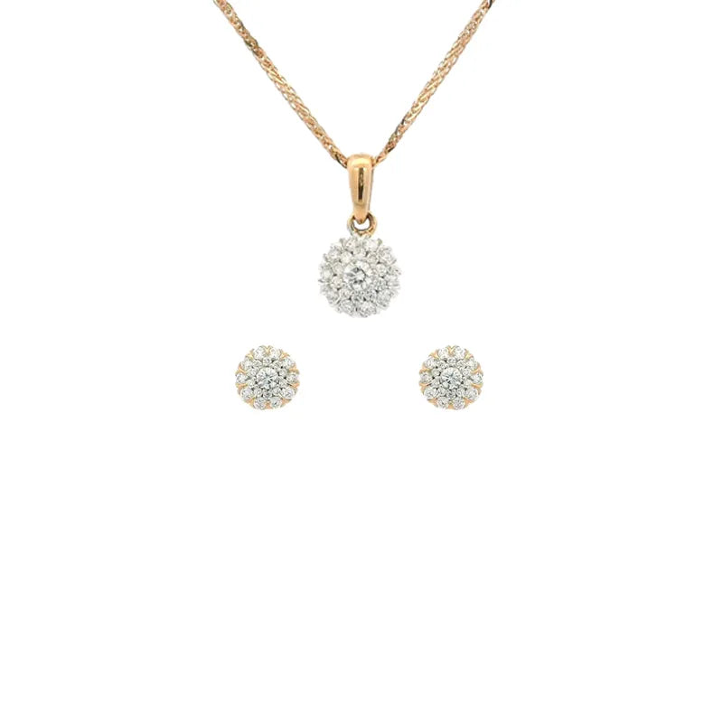 Elegant Diamond Pendant Set