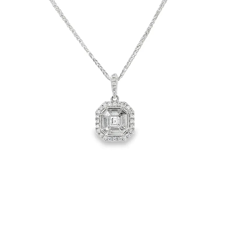 Elegant Diamond Pendant Set
