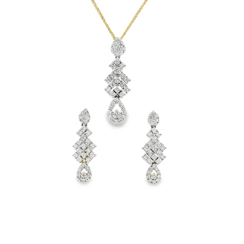 Elegant Diamond Pendant Set