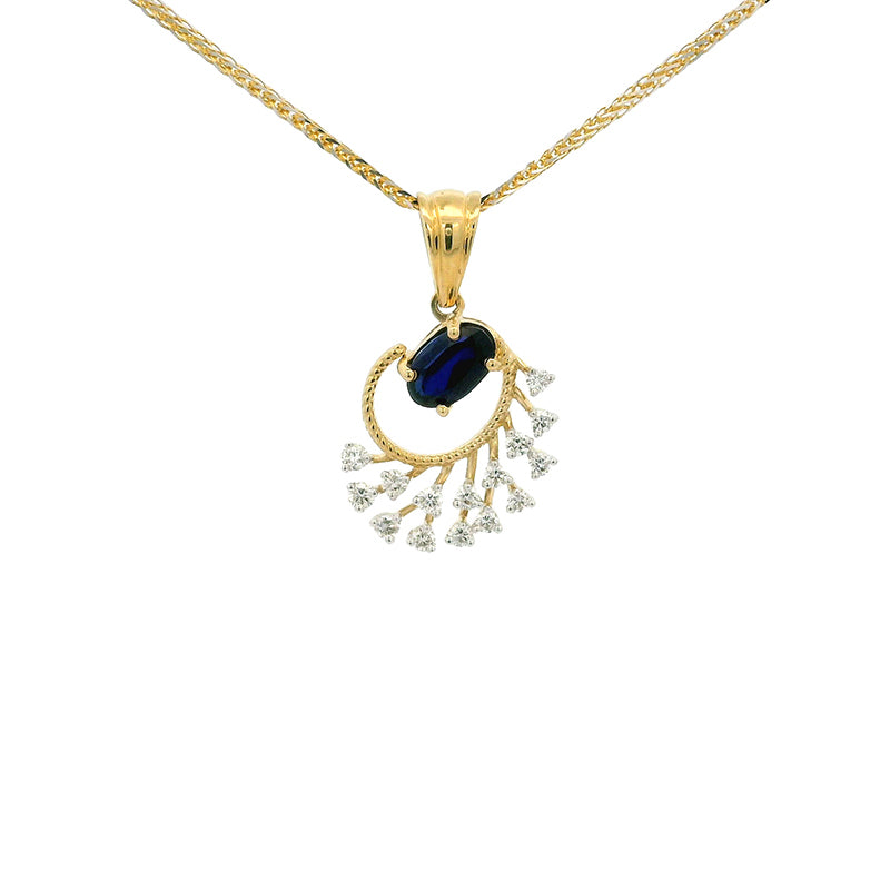 Swirly Gemstone Pendant Set
