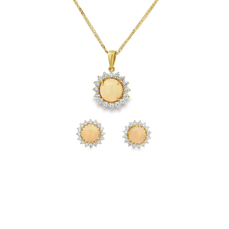 Elegant Diamond Pendant Set