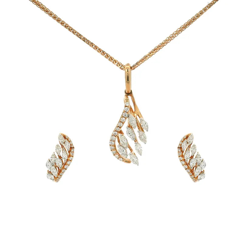 Fancy Diamond Pendant Set