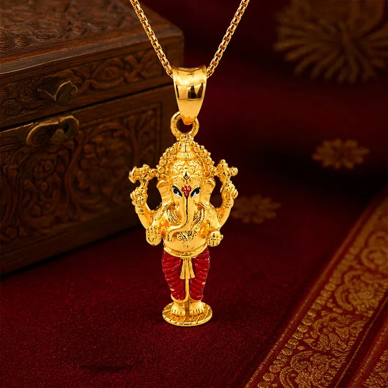 Lord Ganesh 22K Gold Pendant