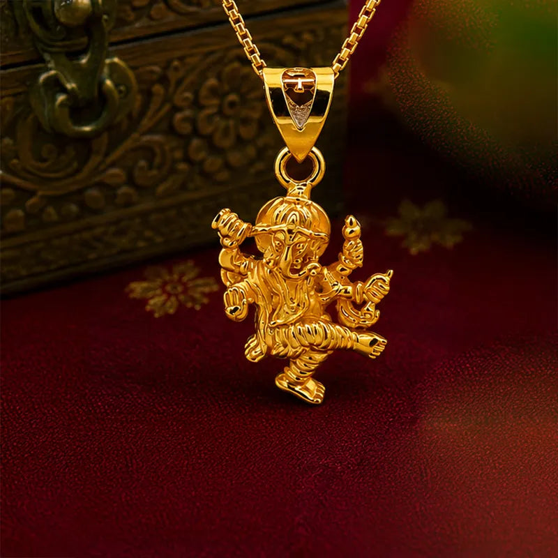 Lord Ganesh 22K Gold Pendant