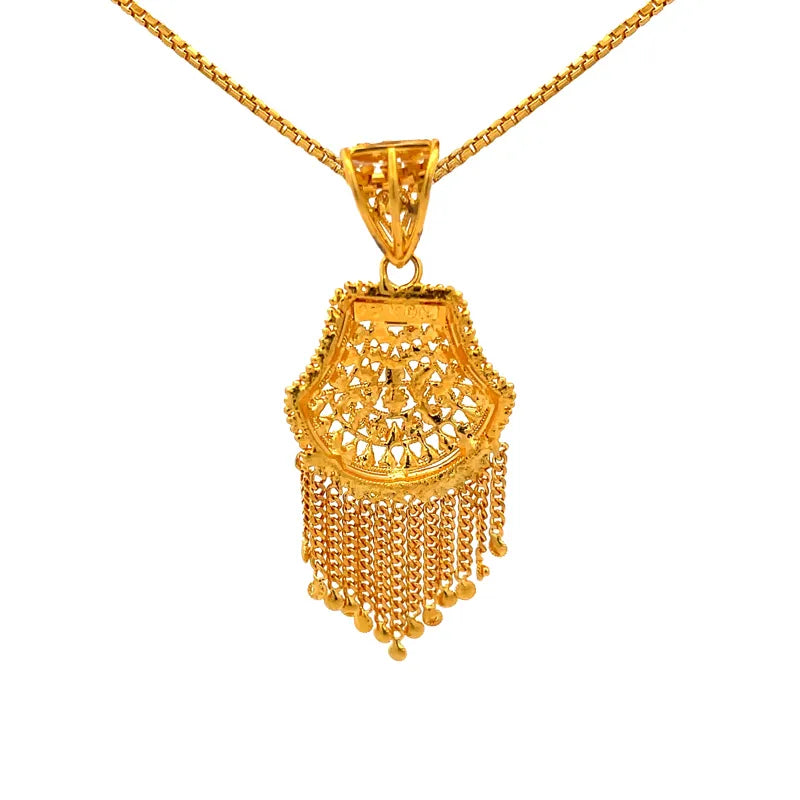 Artisan Crafted Gold Filigree Pendant