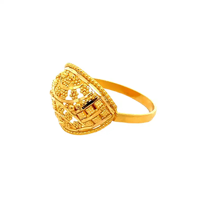 Luxe Gold Fashion Ring in 22K