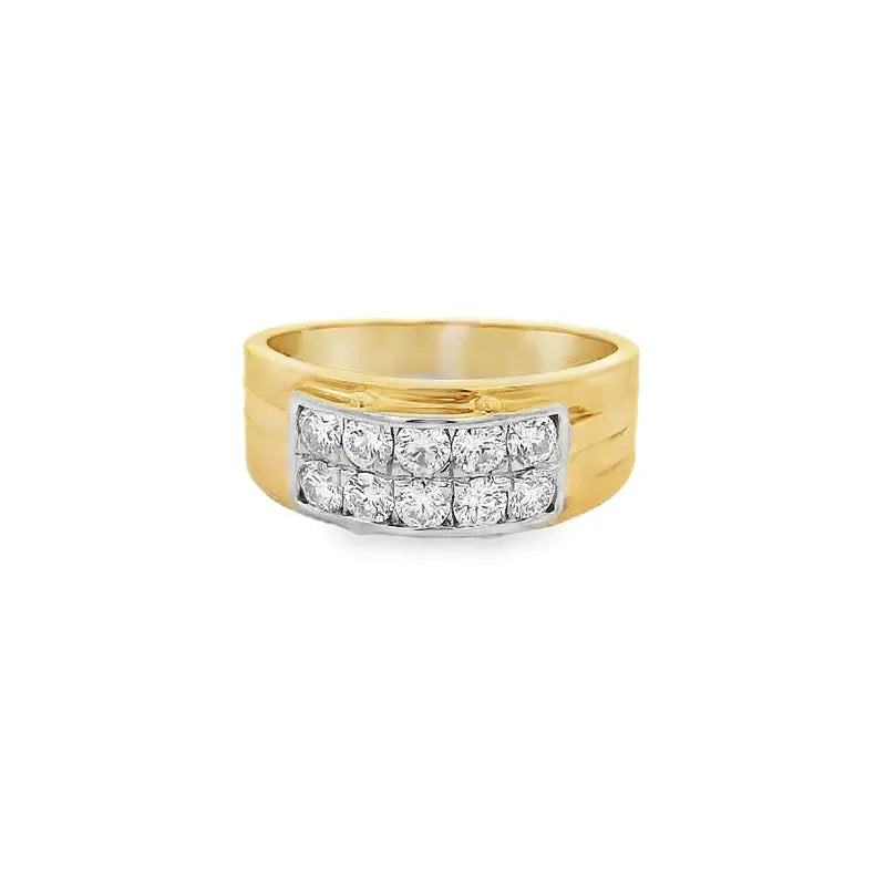 Elegant Gold and Diamond Ring for Men