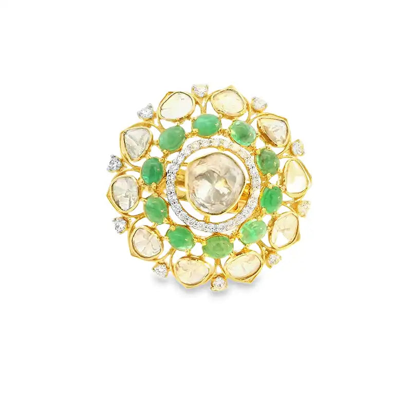 Regal Ring with uncut Diamonds