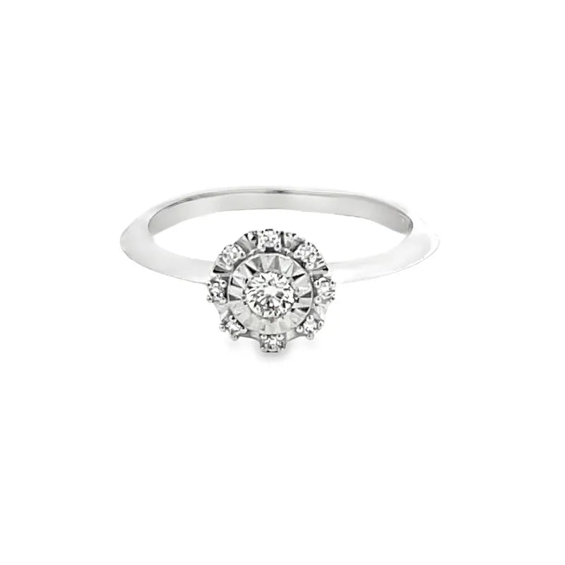 Elegant Diamond Floral Ring