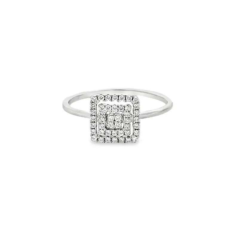 Elegant Square Diamond Ring
