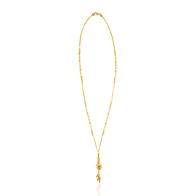 22K Yellow Gold Fancy Chain with Tassels
