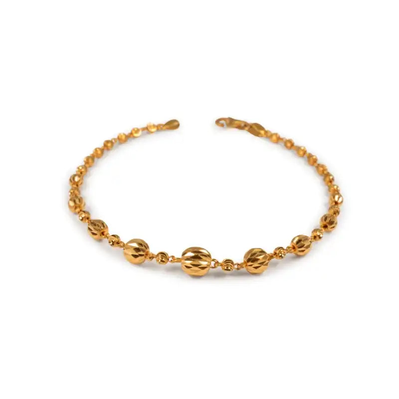 Elegant Graduated Ladies Bracelet in 22K Yellow Gold for Everyday Wear