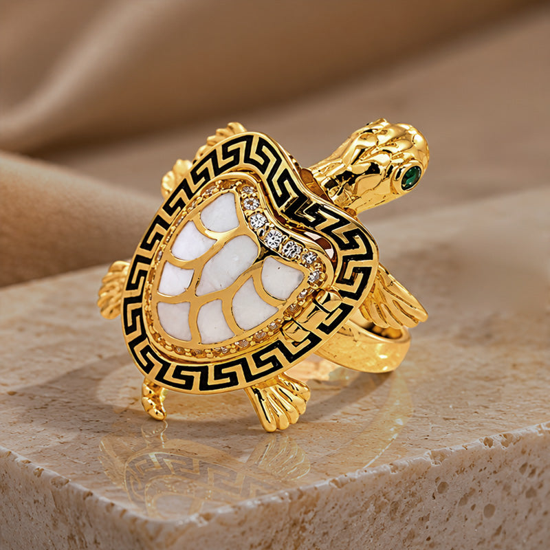 Turtle Ring - 22K Gold - size 7