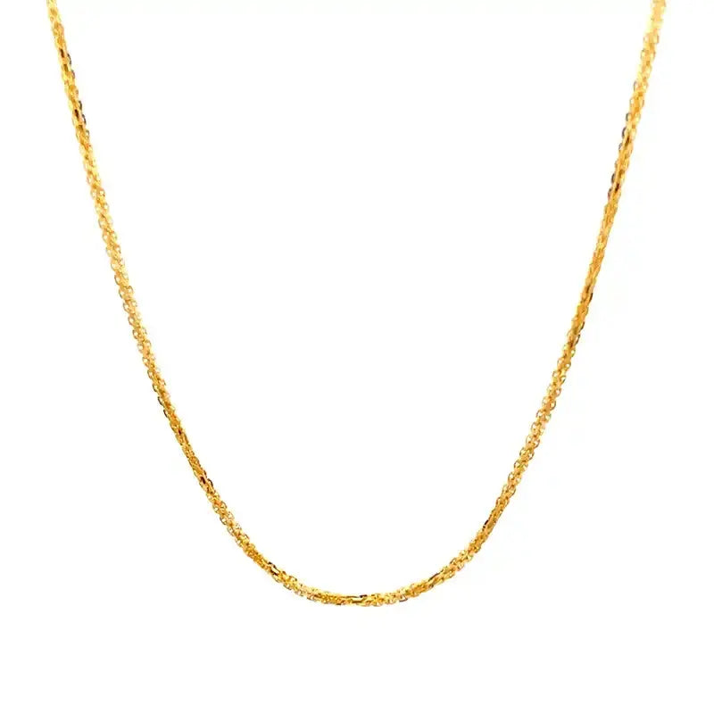 22K Gold Double Box Chain - 16 inches
