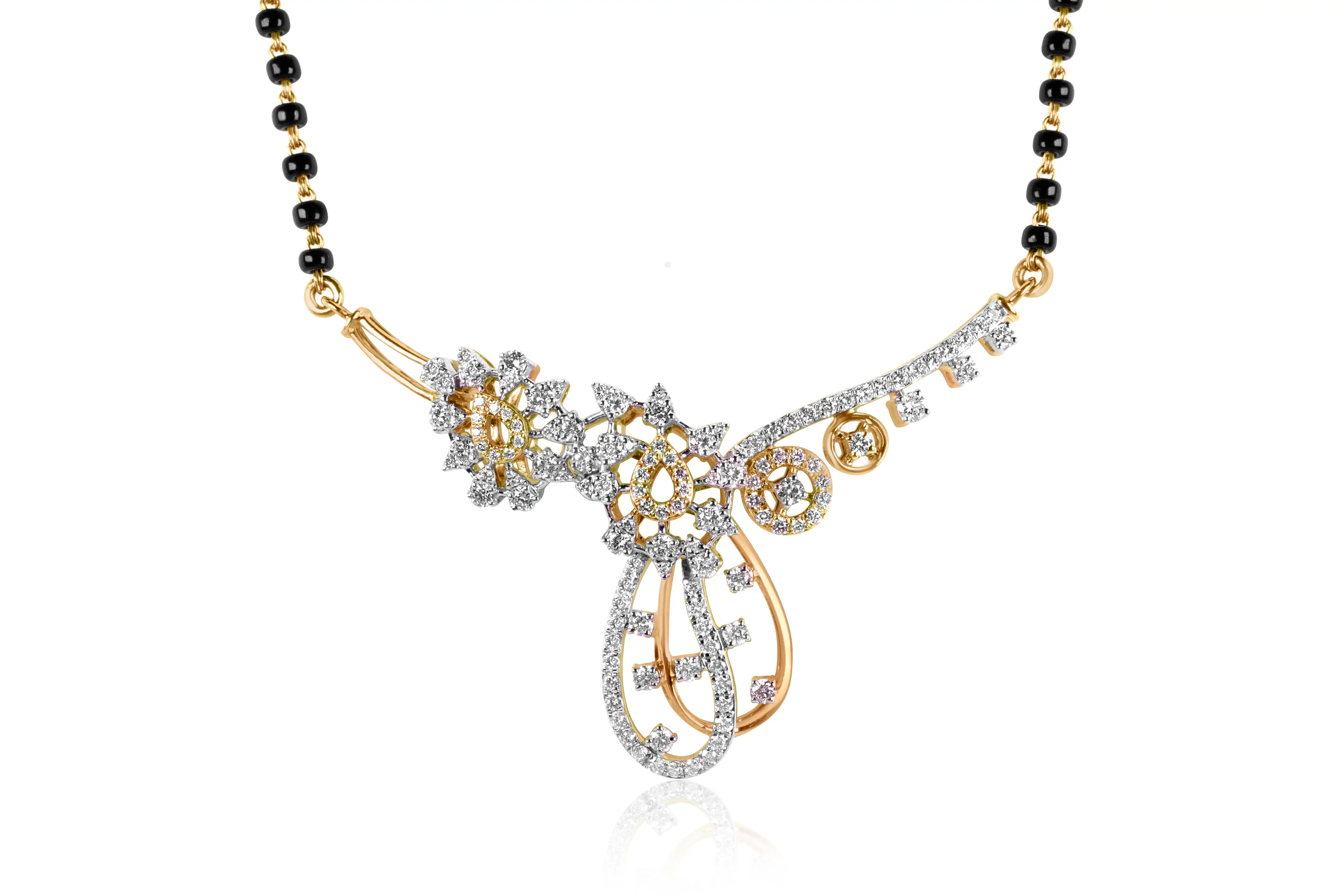 Elegant 18K Rose Gold Diamond Necklace Set for Timeless Appeal