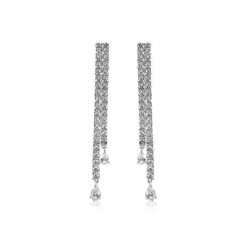 Pear shaped Fancy Diamond Necklace Set