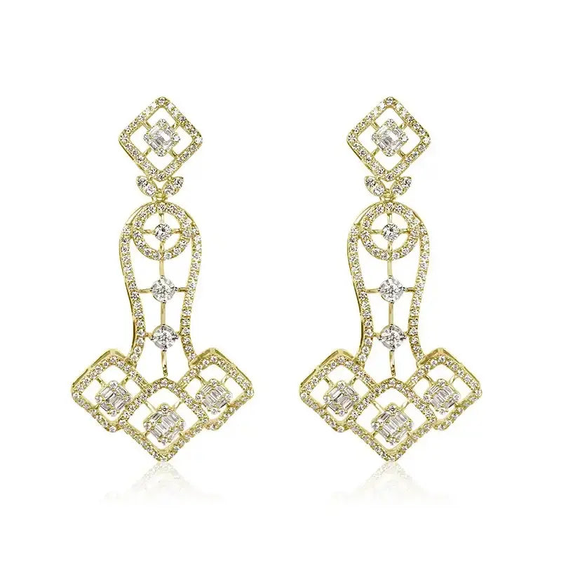 Exquisite Diamond Necklace & Earrings