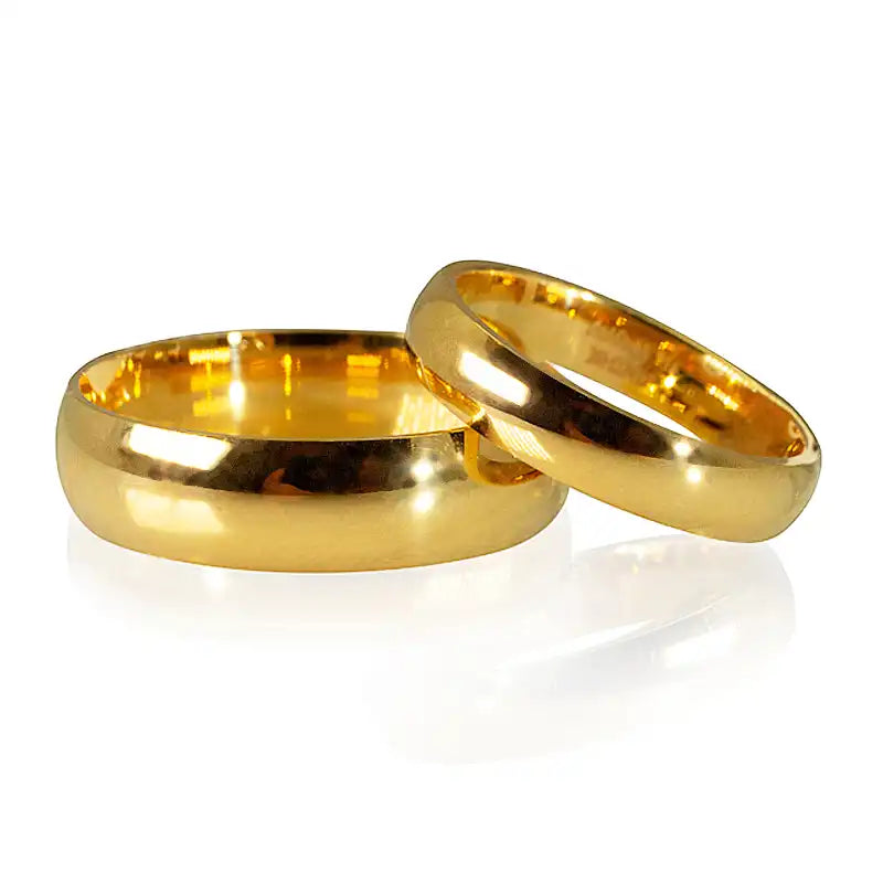 Elegant 22K Yellow Gold Plain Wedding Band for Timeless Commitment
