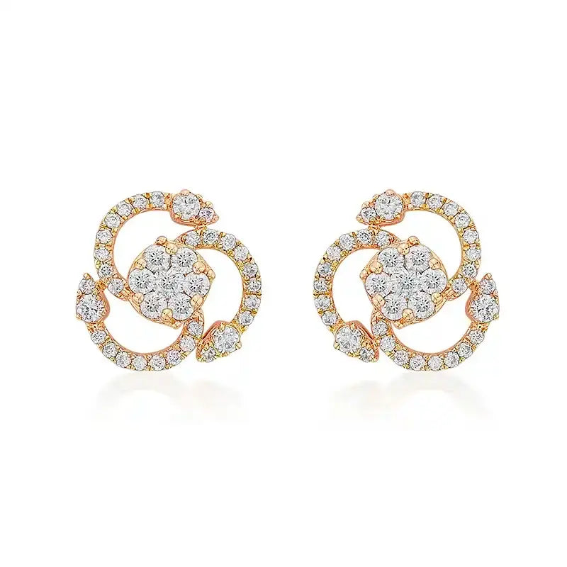 Swirly, Exuberant Diamond Pendant Set