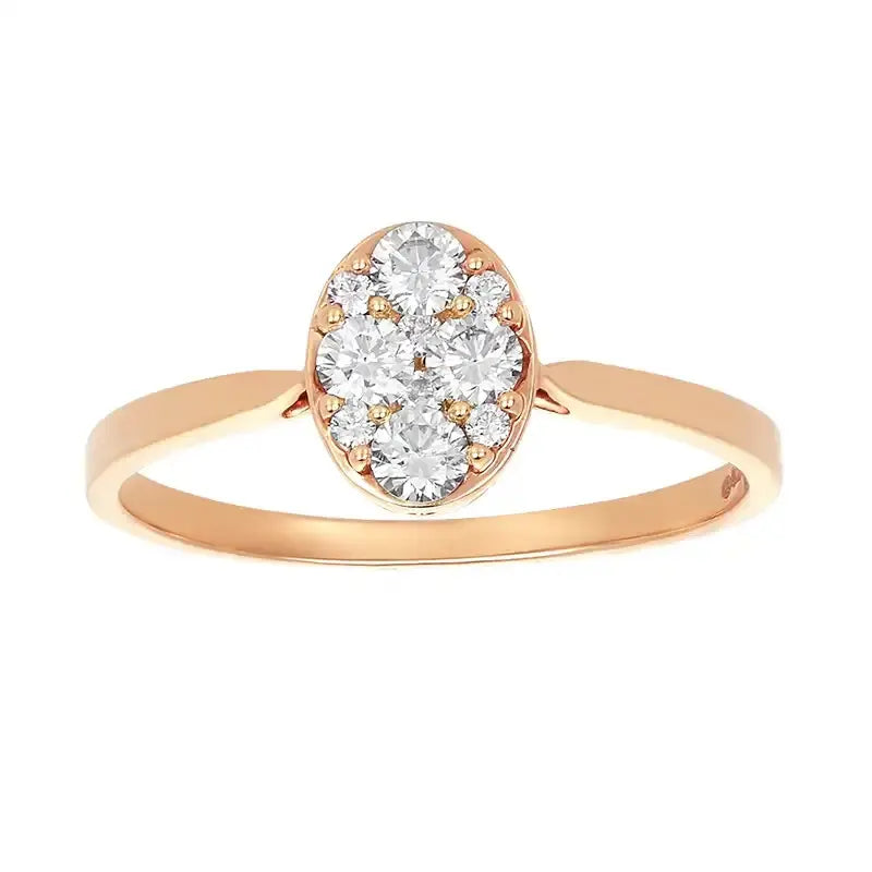 18K Rose Gold and Diamond Ring