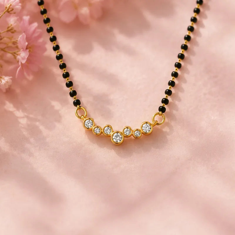 Elegant Gold Diamond Mangalsutra