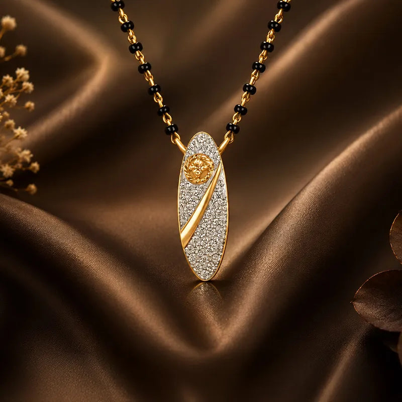 Minimalist 18K Gold Mangalsutra Necklace for Daily wear
