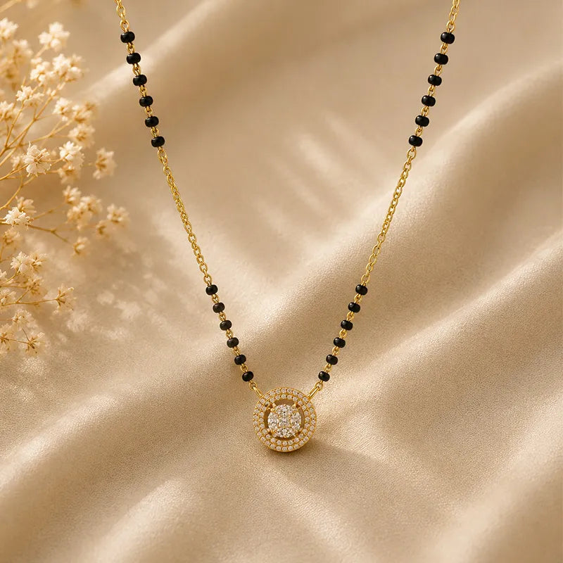 Circle of Life Gold Diamond Pendant Necklace for Everyday Wear