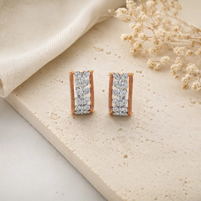 Elegant Leaf Design Earrings