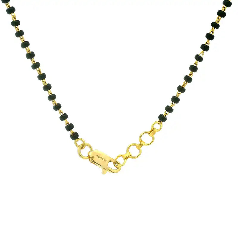 Elegant 18K Yellow Gold Diamond Mangalsutra Necklace for Today's Woman