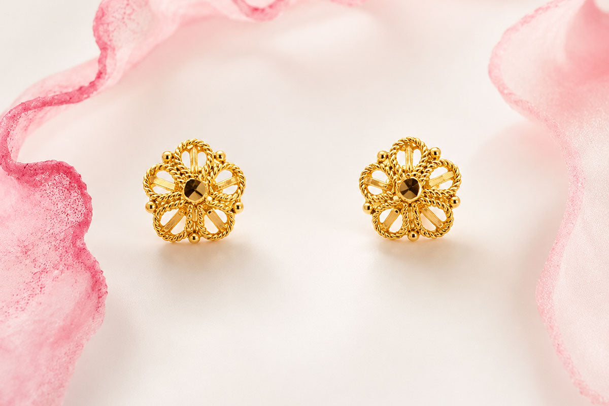 Shop Mini Gold Studs At Bhindi Jewelers