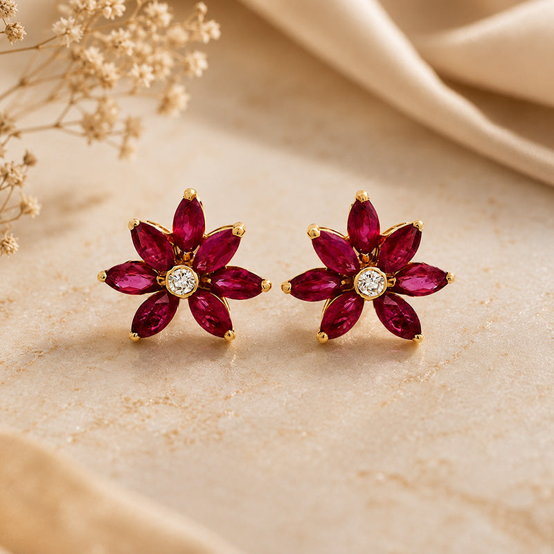 Ruby Stud Earrings