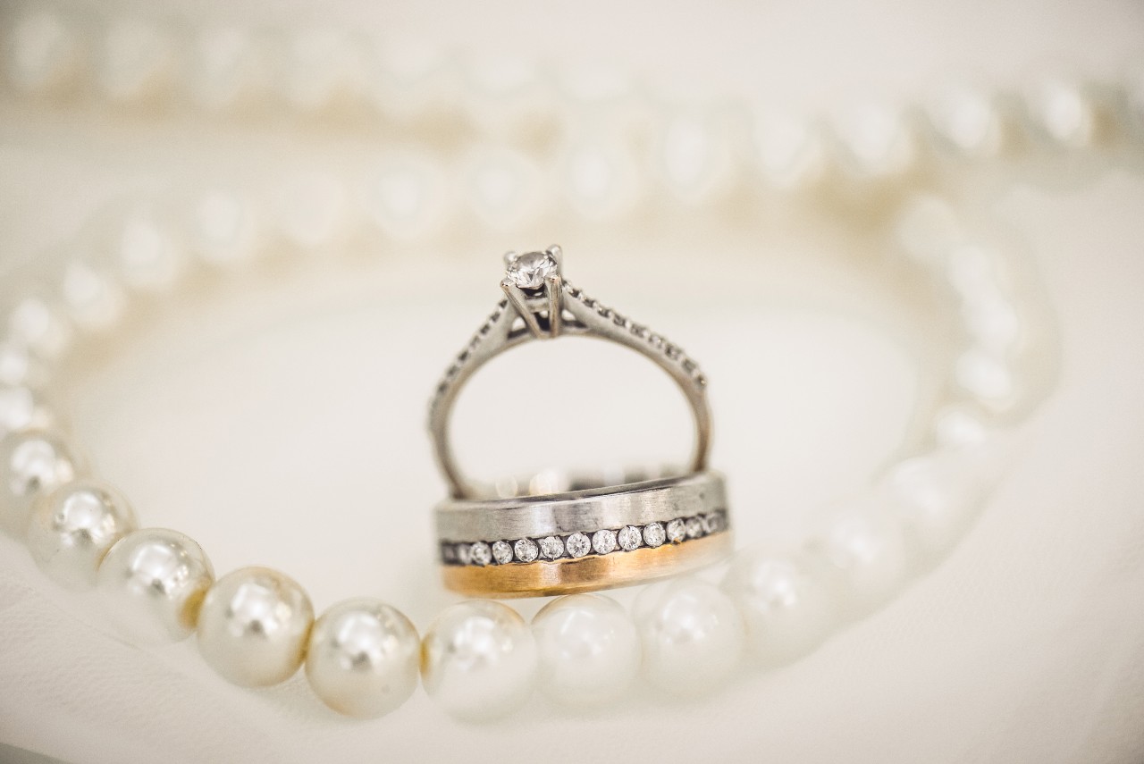 Diamond Engagement Ring and Band