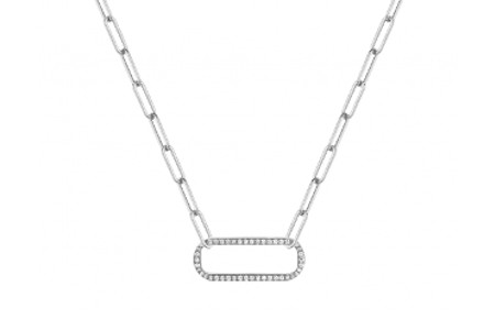 18k gold and diamond chain necklace
