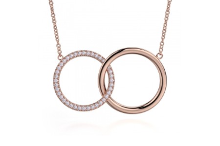 18k rose gold and diamond necklace