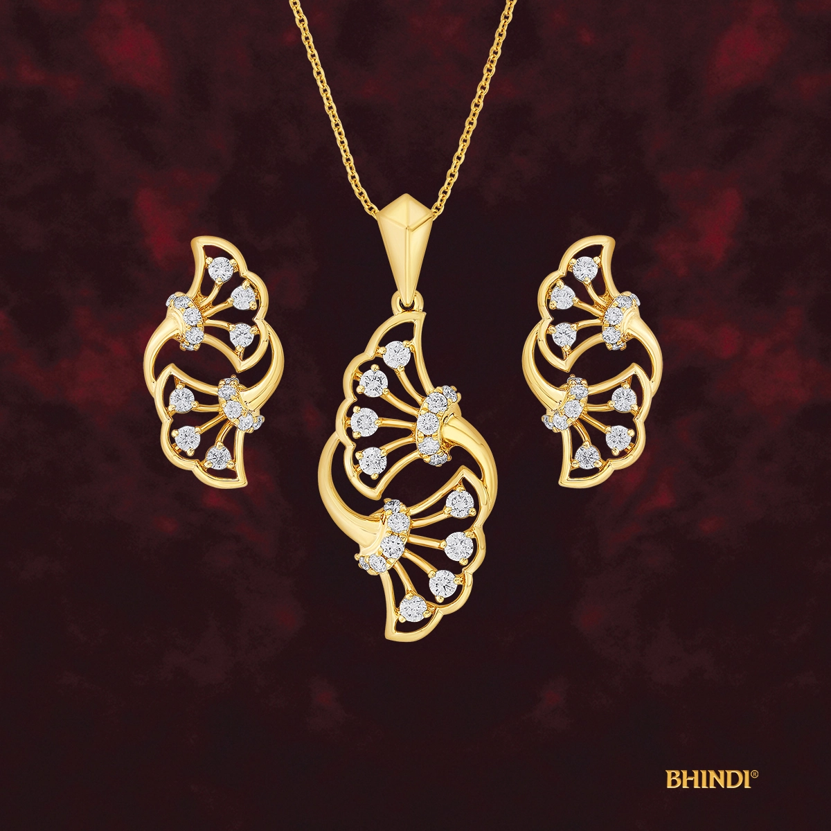 Diamond Pendant Set