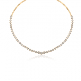 Contemporary Tennis Day Wear Diamond Necklace & Earrings