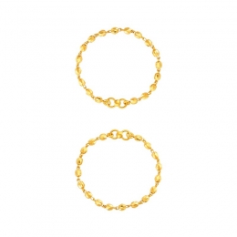 22K Yellow Gold Beaded Baby Bracelet