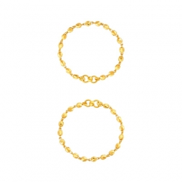 22K Yellow Gold Beaded Baby Bracelet