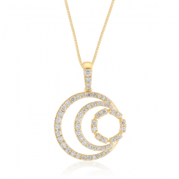 18K Gold Diamond dainty Pendant