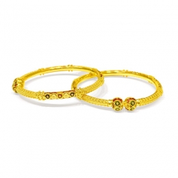 Set of Kada bangles with enamel