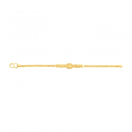 22K Yellow Gold Bar Baby Chain Bracelet