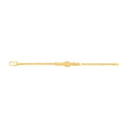 22K Yellow Gold Bar Baby Chain Bracelet