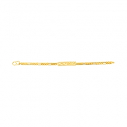 22K Yellow Gold Bar Baby Chain Bracelet