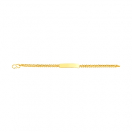22K Yellow Gold Engravable Bar Baby Bracelet