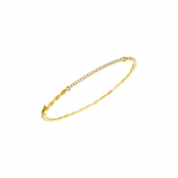 18K Yellow Gold Diamond Bangle