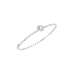 18K White Gold Diamond Bangle