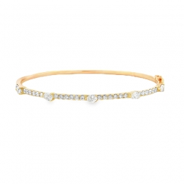 18K RG Diamond Bangle