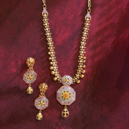 Colorful, Charming Gold Necklace Set