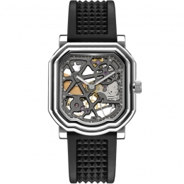 Maestro 8.0 Squelette in Stainless Steel and Timeless Black strap