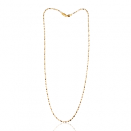 22K Gold Fancy Chain -Two tone, 16 inch